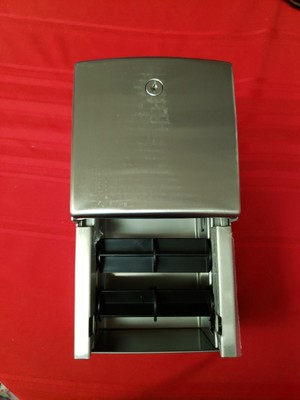 NEW Bobrick Contura Series Two-Roll Tissue Dispenser Stainless Steel w spindles