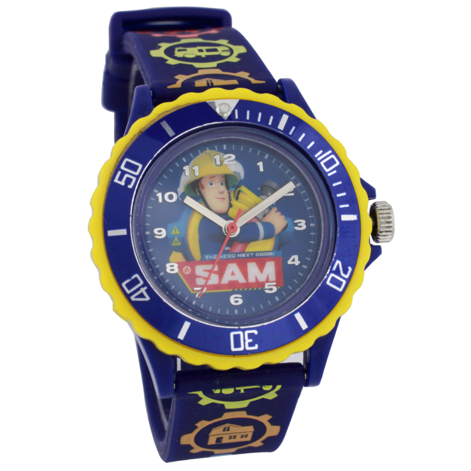 Feuerwehrmann Sam Kinderarmbanduhr mit Silikonarmband Blau Ostergeschenk