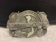 Vintage 1985 Siskiyou Vietnam Veteran The Forgotten Warrior Belt Buckle
