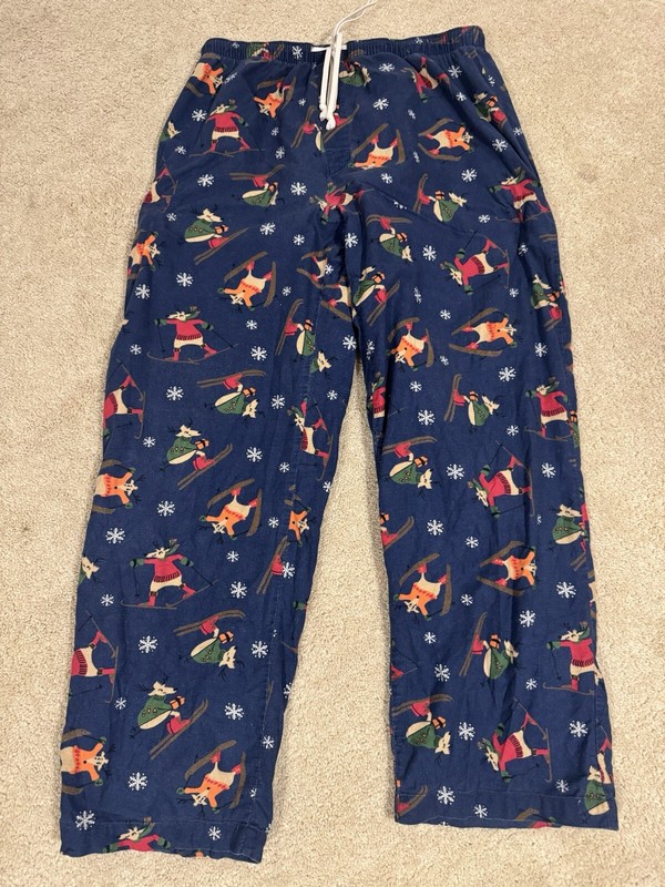 Old Navy Vintage  Holiday Pajama Pants Size LG Bottoms 100% Cotton Xmas