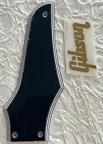 New-For Gibson Firebird Non-Reverse Truss Rod Cover+Decal Guitar Pickguard Black