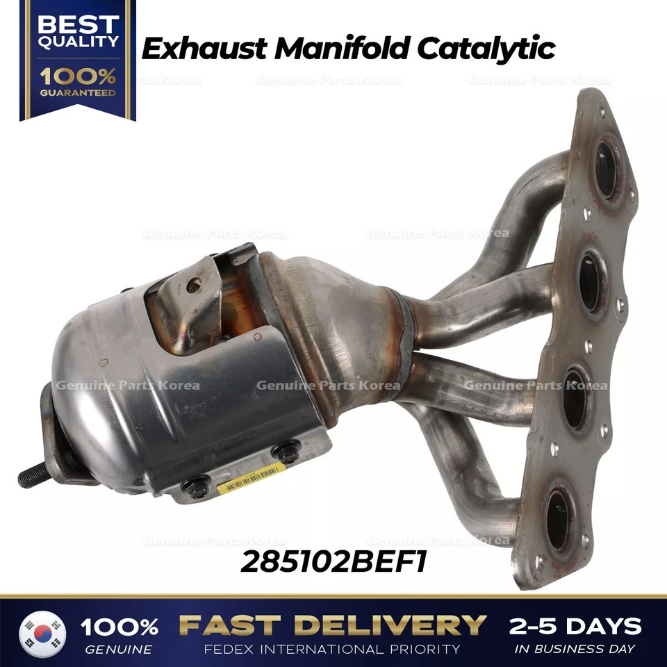 ⭐Genuino⭐ Colector de escape catalítico 285102BEF1 para Hyundai Veloster Kia Rio Foto 3 de 4