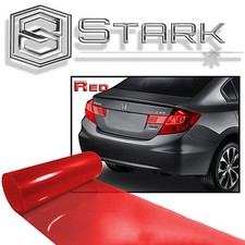 12" x 48" In Red Tint Headlights Tail Lights Fog Lights Vinyl Overlay Wrap Film