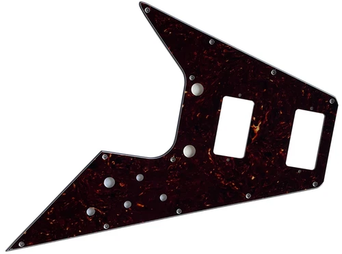 New 4 Ply Guitar Pickguard For Fit Gibson Flying V Style Brown Tortoise