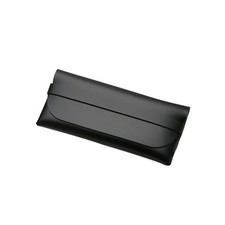 Soft Leather Glasses Case Black White Sunglasses Eyeglass Travel Pouch