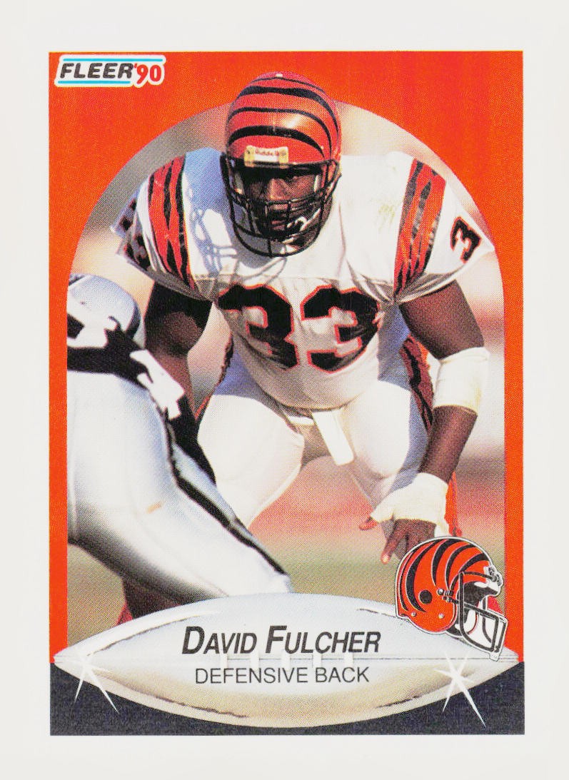1990 Fleer #215a David Fulcher Cincinnati Bengals