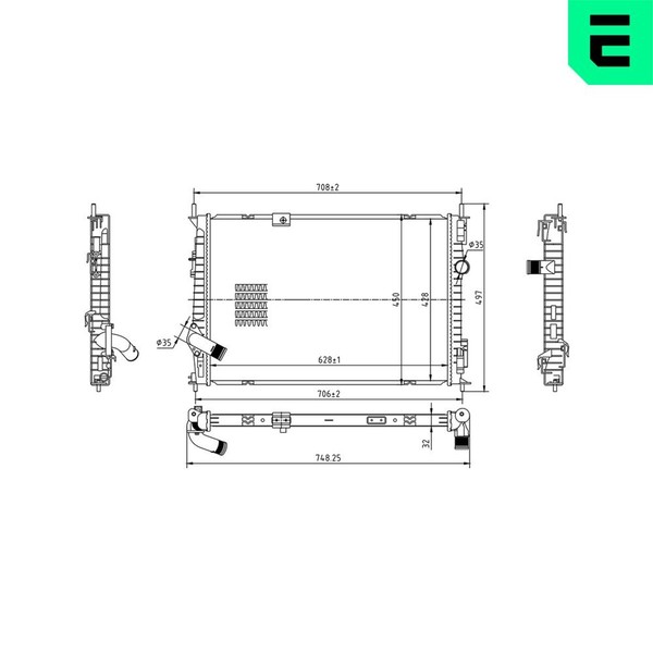MotorküHler WasserküHler ERA 673551 FüR Nissan Qashqai 1 J10 NJ10 VAN JJ10E Dci-image