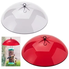 2 Pcs 10 Inch Squirrel Baffles Plastic Bird Feeders Protective Cover Dome Rain
