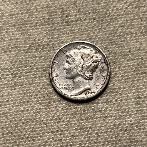 1934-D 10C Mercury Dime Silver AU SP