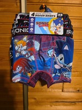 SONIC THE HEDGEHOG 4PK BOYS  XS-4-5 BOXER BRIEFS UNDERWEAR