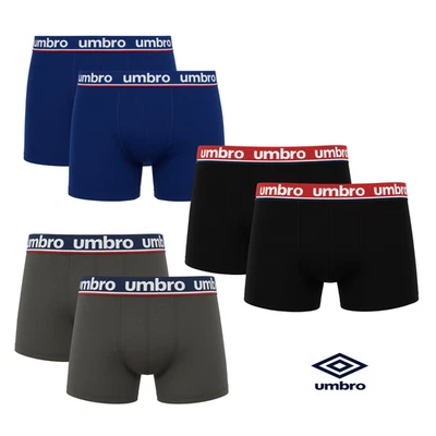 Umbro Herren Boxershorts 2-4-6er Pack Unterhosen Schwarz Grau Blau Gr. S - 2XL - Bild 1 von 4