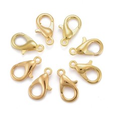 HDSupplies 100 Pieces - Lobster Clasps - Gold Tone - 16x8mm 16x8mm,