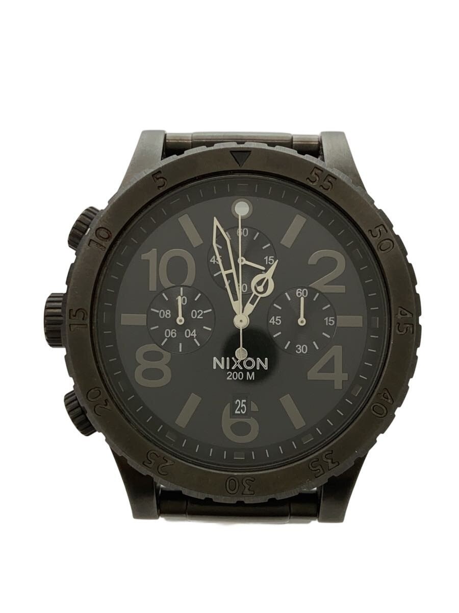NIXON THE 48-20 Watch Chronograph Black Dial 47 Stainless steel