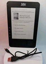 Kobo N647 Wireless eReader Black Tested & Working 6" Screen