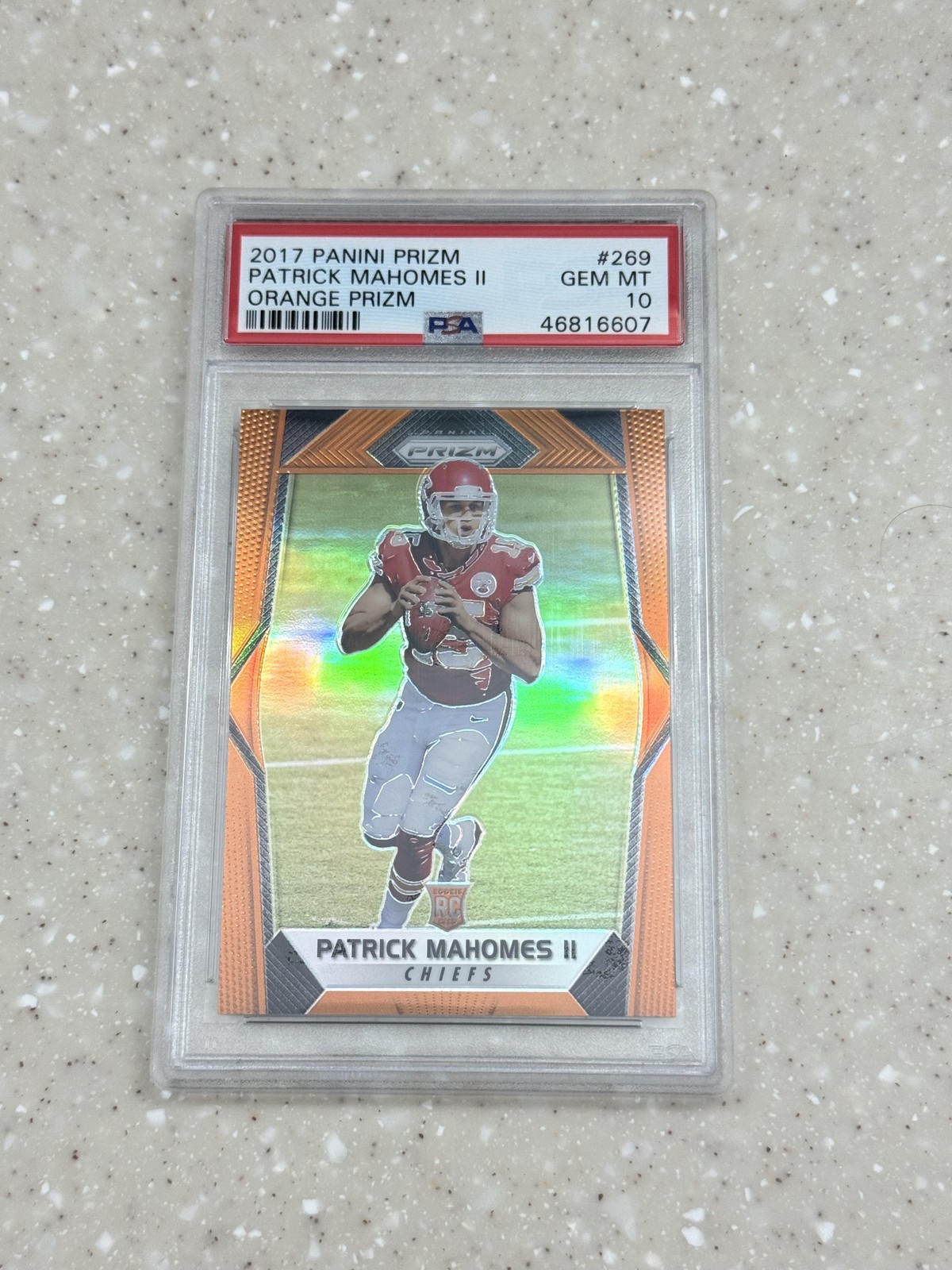 2017 Panini Prizm #269 Patrick Mahomes Ii Orange Prizm PSA 10 Gem Mint /275