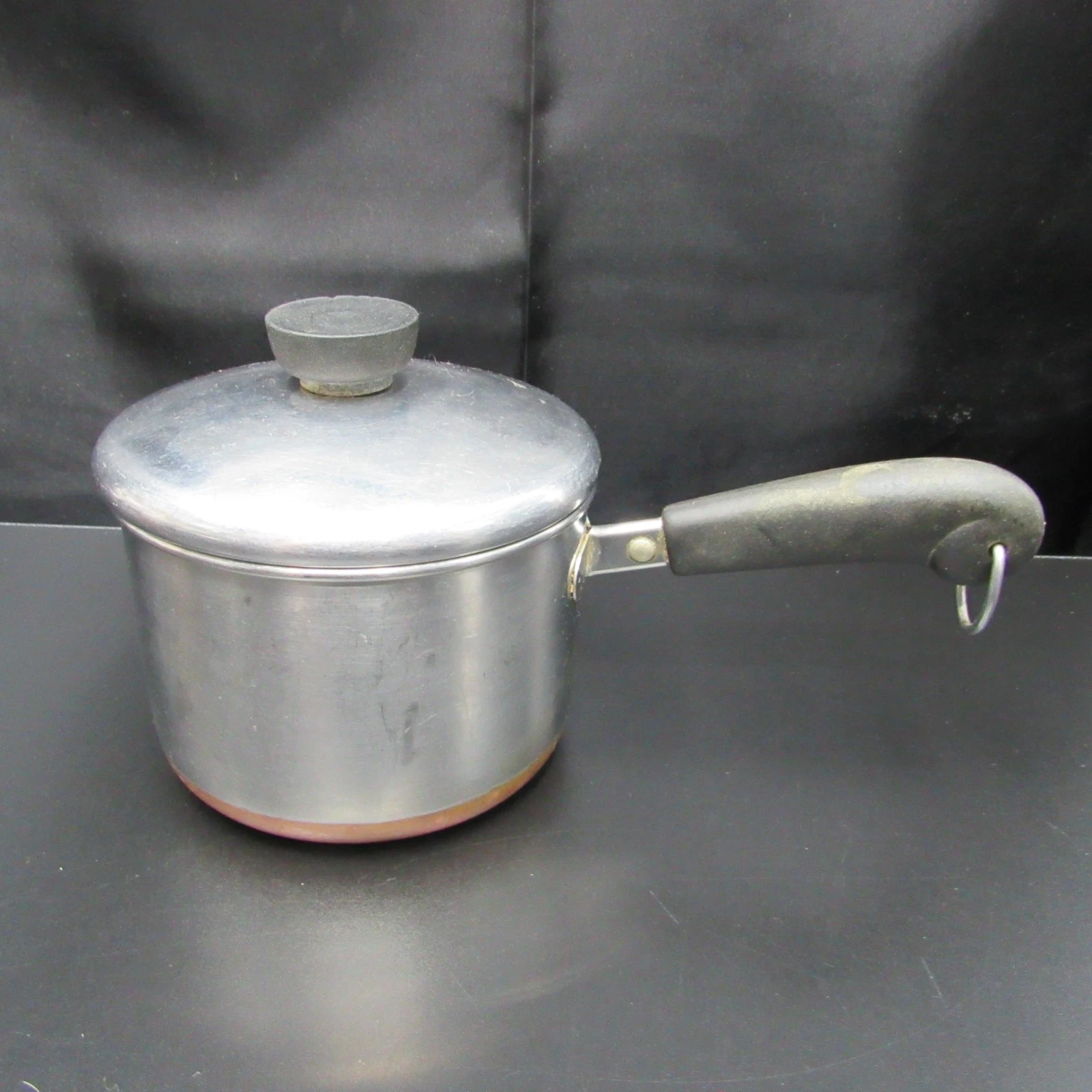 Revere Ware 1.5 Qt Sauce Pan 1801 Copper Clad Bottom Pot w/Lid 1 1/2 Qt