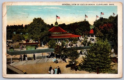 K39/ Cleveland Ohio Postcard c20 Euclid Beach Amusement Park Carrousel 384