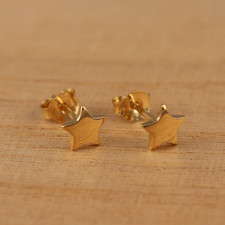 925 Sterling Silver Small Star Stud Earrings Plain Star Women Gift