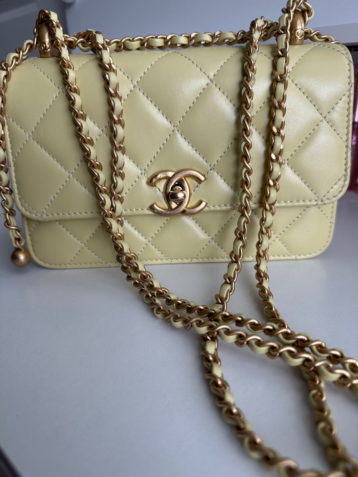 Authentic Chanel Mini Rectangular 24C Pistachio G… - image 6