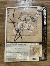 Dimensions 35176 Oriental Orchids Carlson 12x12" Cross Stitch Kit