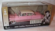 GREENLIGHT 84092 1/24 1955 CADILLAC FLEETWOOD PINK ELVIS PRESLEY new in Box