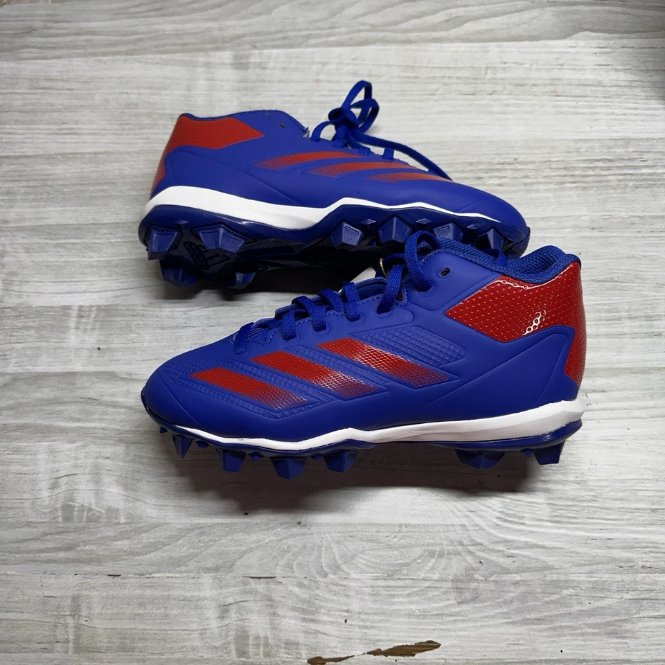 Adidas Adizero Impact MD K Blue Red Baseball Softball Cleats Boy’s size 4 - Image 4 of 4