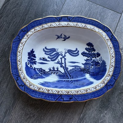 Royal Doulton Booths Real Old Willow Oval Serving Bowl Majestic Collection 10 