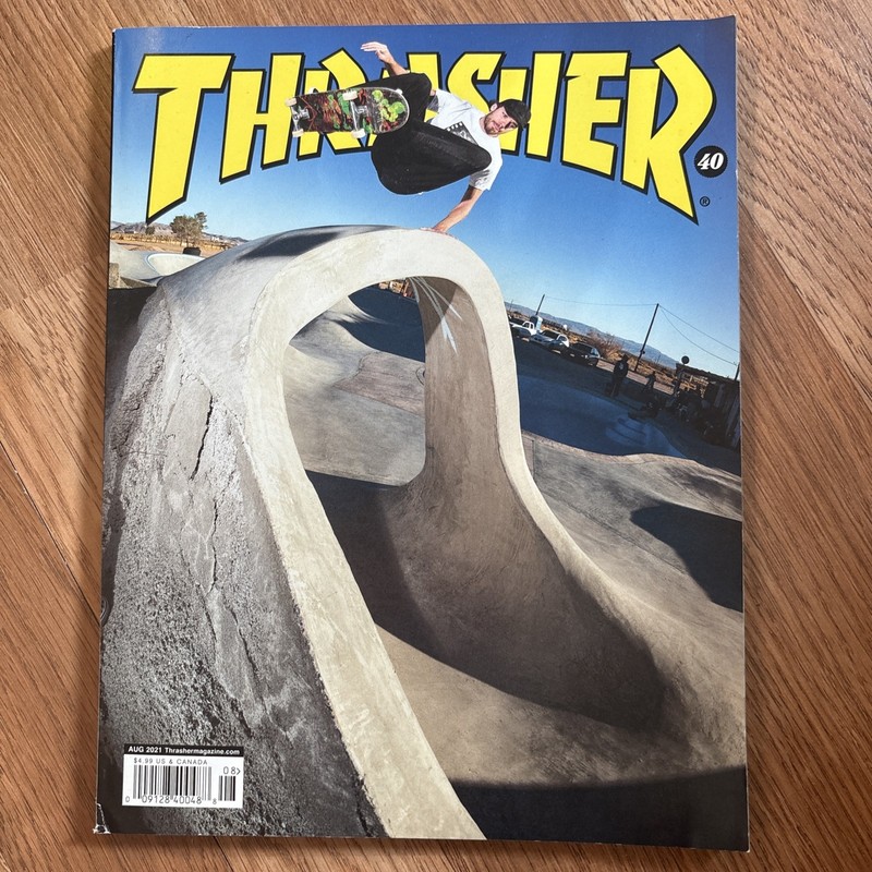 THRASHER magazine August 2021 #493 Jimmy Wilkins cover skateboarding