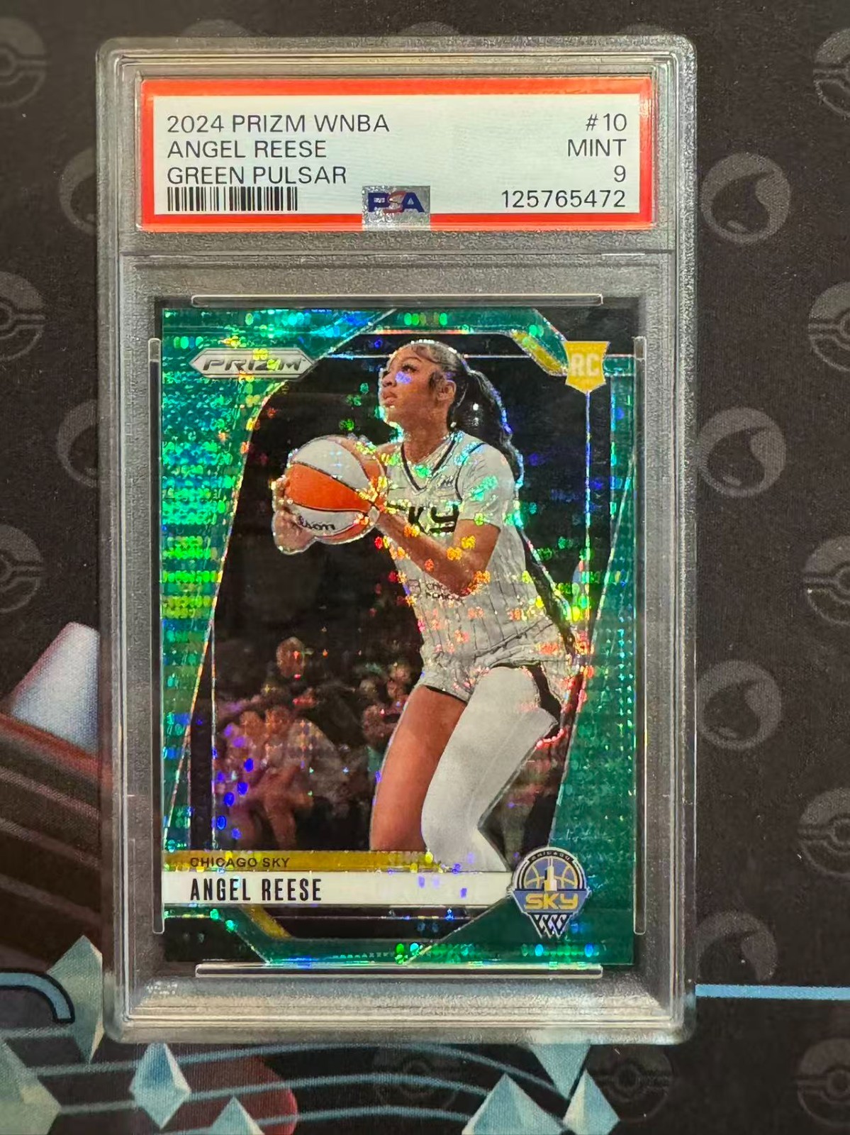 2024 Panini Prizm WNBA - Angel Reese #10 Green Pulsar Prizm /25 (RC) PSA 9