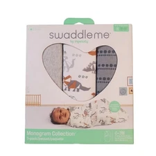 SwaddleMe Monogram Collection Swaddle 3-Pack, 0-3 Months Stage 1 Sleep