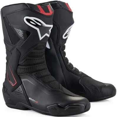 Bottes De Moto Sportives Alpinestars SMX-6 V3 Noir-Blanc-Rouge - Photo 1/4