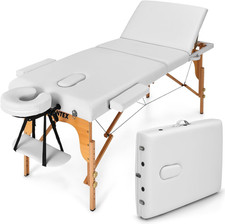 84Inch Folding Massage Table Lash Bed, Portable 3 Sections Spa Salon Tattoo Bed
