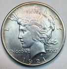 1921 HIGH RELIEF PEACE DOLLAR! GEMBU+++ NR #G64789