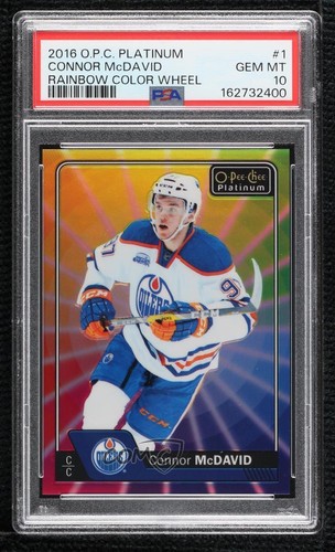 2016-17 O-Pee-Chee Platinum Rainbow Color Wheel Connor McDavid #1 PSA 10 GEM MT
