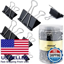 150Pcs Large Binder Clips Assorted Sizes Paper Clamps for Office & School