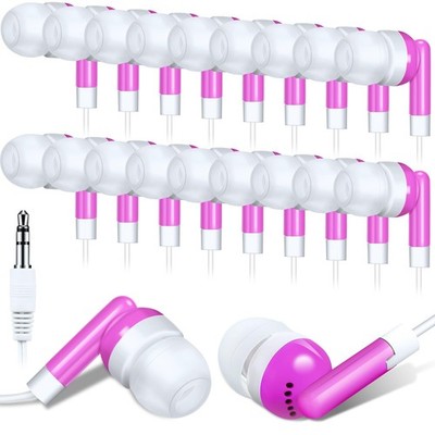 100 Pcs Bulk Earbuds with Wire Basic Headphones in Ear for Libraries Laptop, ...