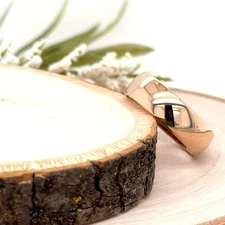 7mm Rose Gold Tungsten Wedding Band High Polished Unisex Ring For Christmas Gift