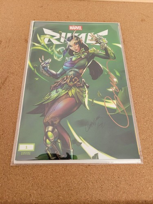 #ad RIVALS #1 J SCOTT CAMPBELL MANTIS VARIANT Signed Gold Ink w COA SEALED MARVEL $255.00