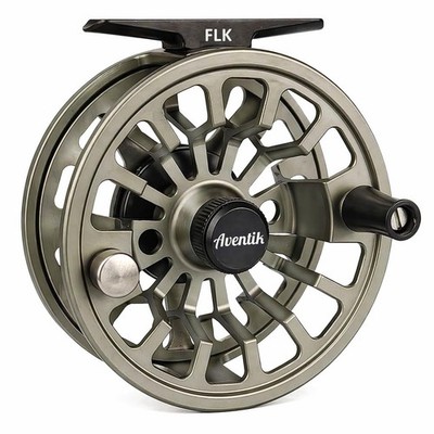 Aventik FLK Fly Fishing Reel Aluminum Trout 3/5, 5/7, 7/9wt 7/9wt, Grey 7/9