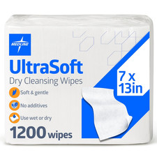 UltraSoft Dry Baby Wipes 1200 Count Sensitive Skin Disposable Washcloths