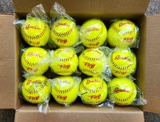 Baden Fire Slowpitch 12" Softballs, SPFIRE-00, Box of 12 (New)