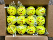 Baden Fire Slowpitch 12" Softballs, SPFIRE-00, Box of 12 (New)