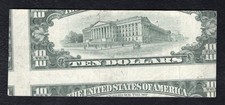 1990 $10 FRN FEDERAL RESERVE NOTE &ldquo;MAJOR MISALIGNMENT ERROR&rdquo; VERY FINE