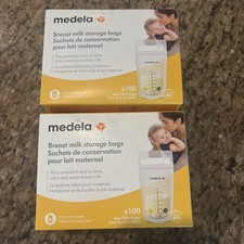 Medela Breast Milk Storage Bags, 100 Count Breastmilk Bags Breastfeeding 2 Boxes