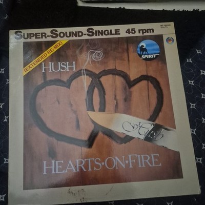 Hush , Hearts On Fire, (12'', Maxi), VG+, 3664391592