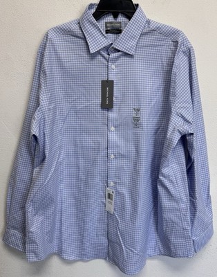 Michael Kors Men's Regular Fit Long Sleeve Shirt, Tan Multi, Size 18-34/35-2XL
