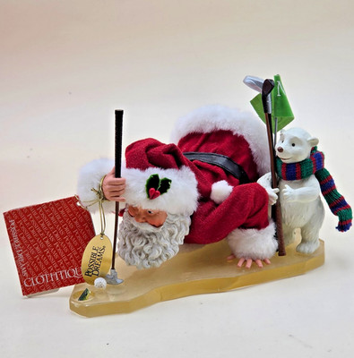 Department 56 Possible Dreams It's a Gimme Clothtique Golf Santa Figurine Boxed