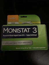 1x Monistat 3 Cream, 3-Day Yeast Infection Treatment for Women Reusable exp09-24