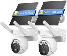 4G LTE Cellular Security Camera No WiFi 2K Solar Outdoor Night Vision SIM Card