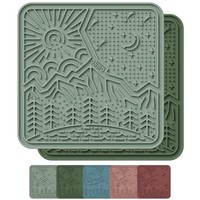 Schleckmatte Hund Katze Leckmatte Silikon SaugnäPfe Stressabbau 20X20Cm 2Pcs